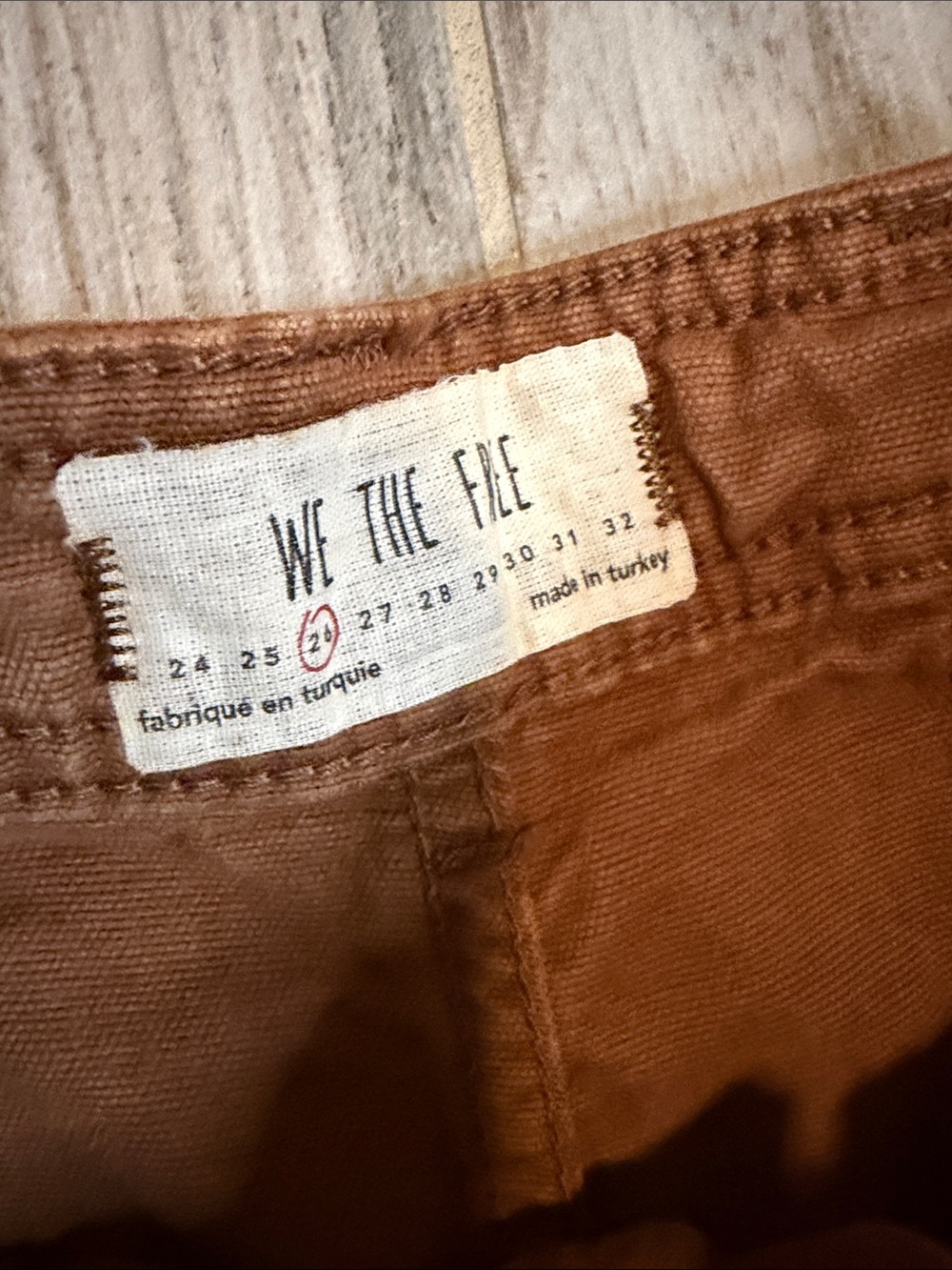 We The Free Wide-Leg Flare Jeans in Rust Brown - Picture 2 of 9